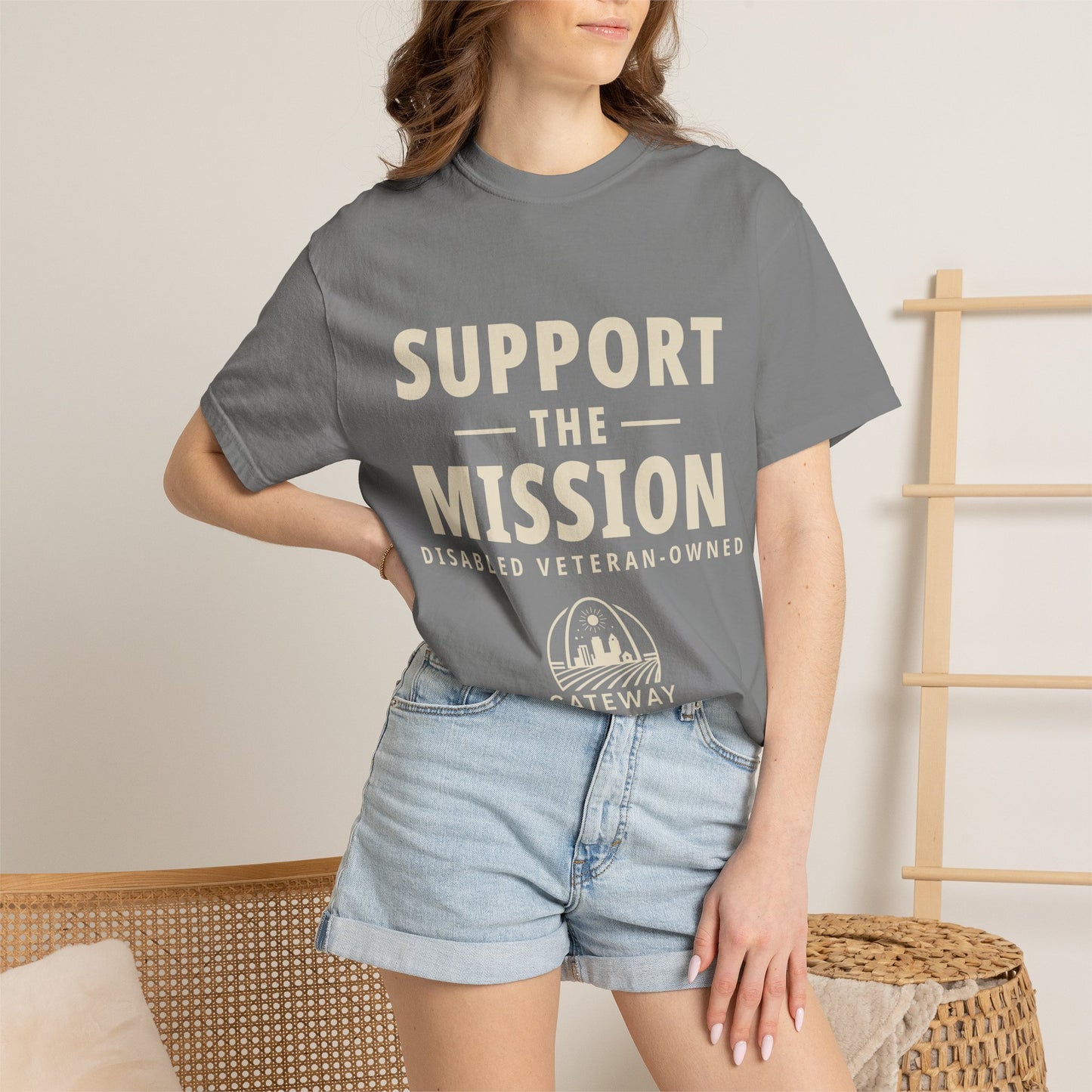 Charcoal Support Tee